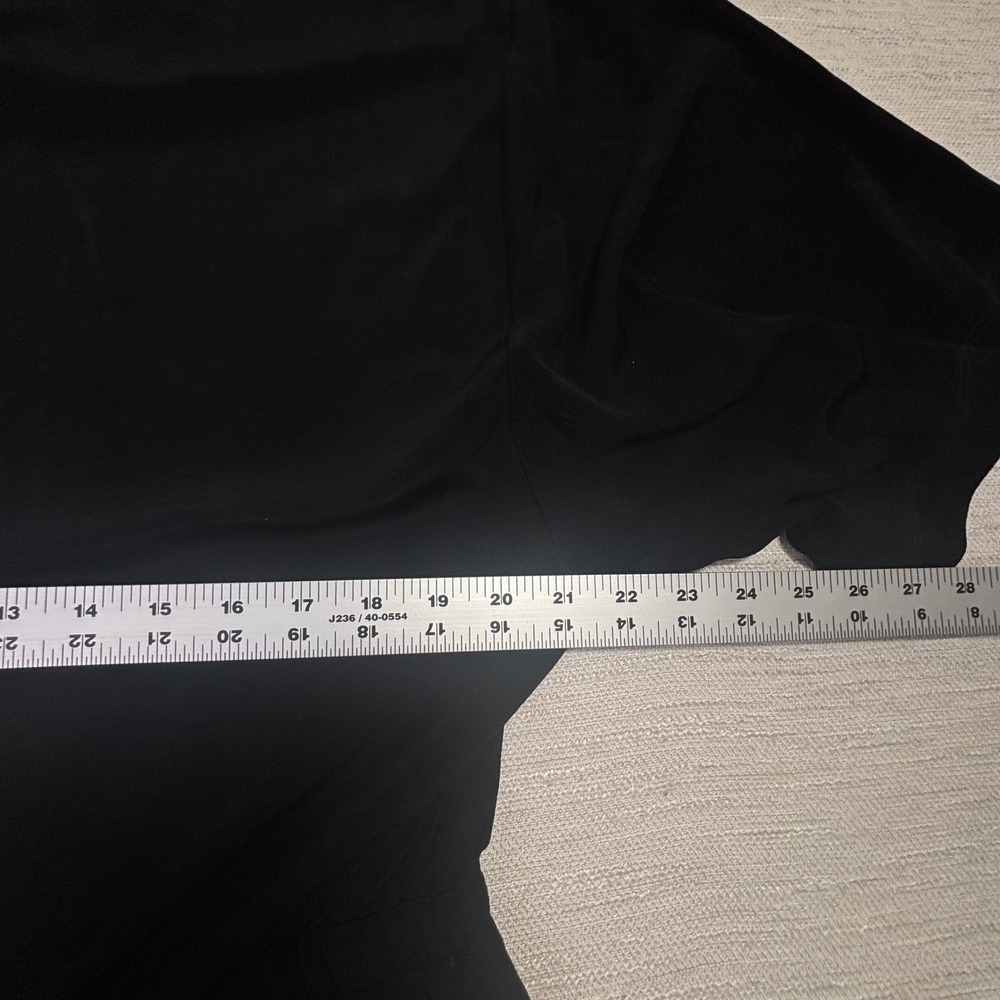Chicos Black Wide Leg Knit Jumpsuit Drawstring Waist Short Sleeve Size 3 (XL)‎ - Picture 5 of 10